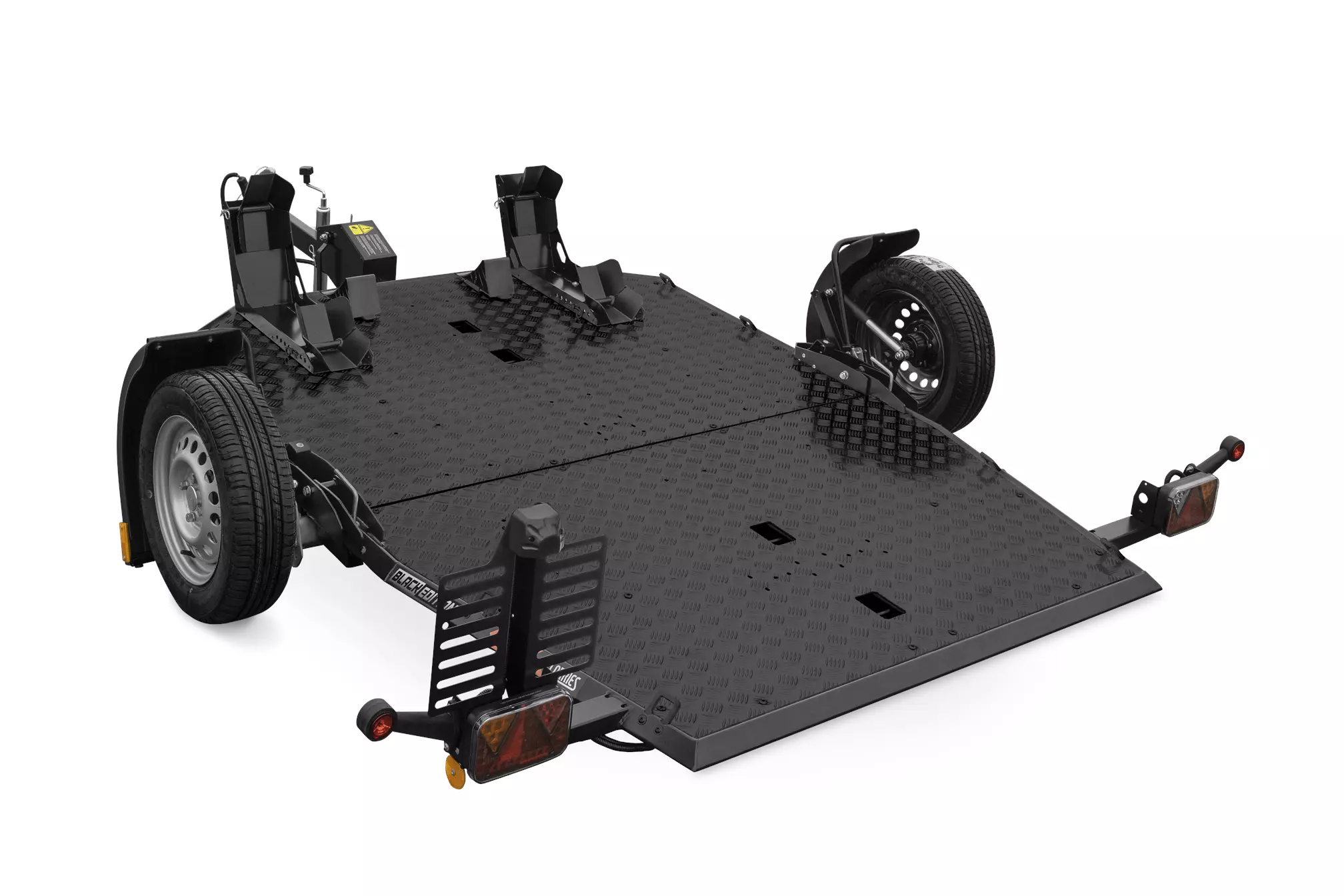 Lorries MT-2 Motorradanhänger in schwarzer Ausführung – Hauptansicht